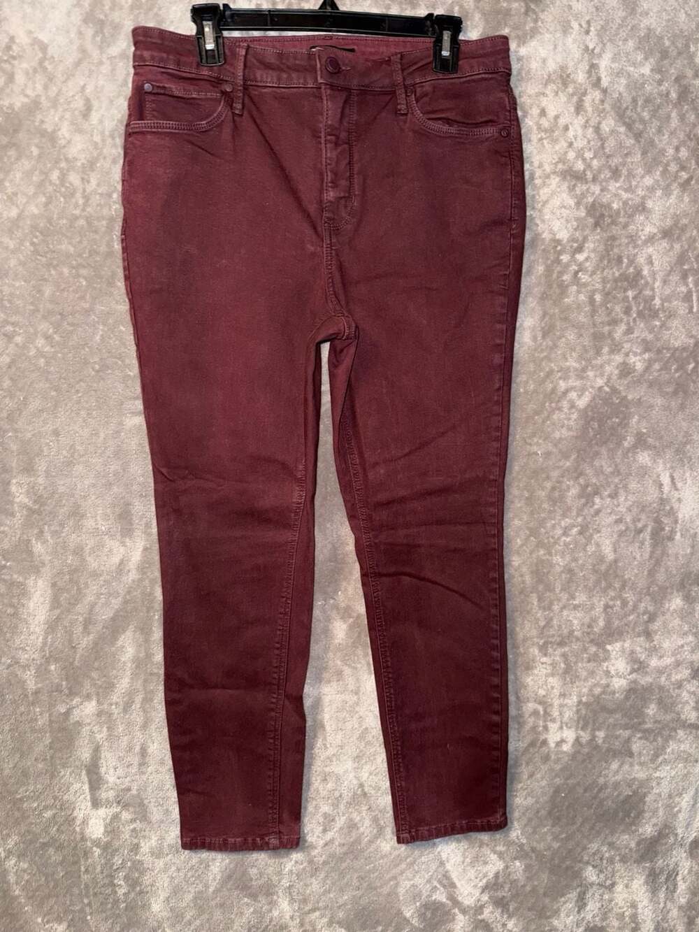 Simply Vera Vera Wang Women's Skinny Jeans Burgundy Size 14R